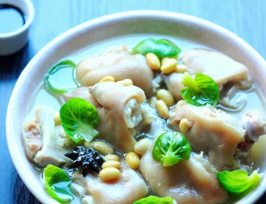 This rich and delicious winter soup with pig’s trotters and dried soybeans is consumed by millions of Chinese families to stay warm and nourished.