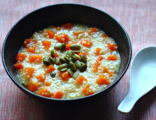 Aromatic and nutritious, this millet porridge makes a perfect light dinner when paired with stir-fried vegetables.