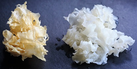 White wood ear mushrooms, or Bai Mu Er (白木耳) in Mandarin.