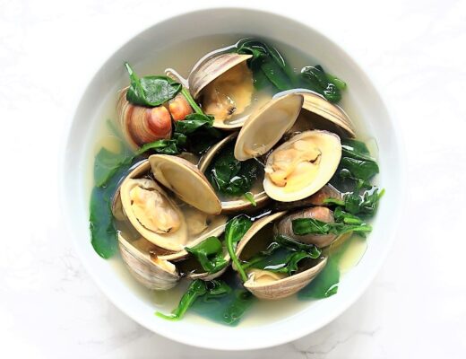 This clam and spinach soup, quite different from your familiar clam chowder, is equally amazing.