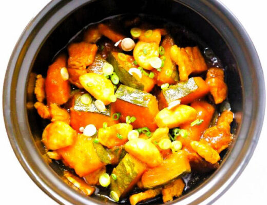 Braising or simmering kabocha in a flavorful cooking liquid is a great way to bring out its delightful taste and texture.