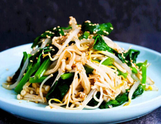 Popular in Asian stir-fries and noodle dishes, mung bean sprouts are great for making a refreshing salad for hot summer days.